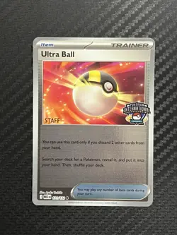 Pokemon TCG - 2026 EUIC STAFF Ultra Ball 131/132 - Mega Evolution Stamped Promo - Image 1