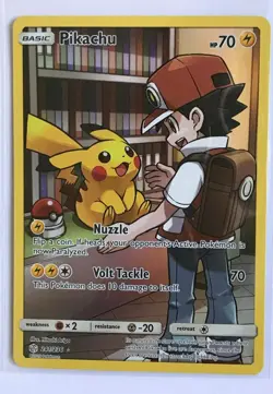 Pikachu SECRET FULL ART ULTRA RARE 241/236 SM Cosmic Eclipse Pokemon HOLO NM - Image 3