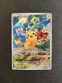 Pokemon TCG Pikachu SVP 027 Paldea Evolved Black Star Promo NM - Image 1
