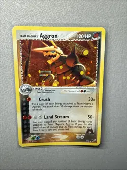 Pokemon Team Magma's Aggron 120 HP EX Team Magma vs. Team Aqua 7/95 Vintage 2004 - Image 1