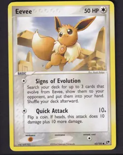 Eevee 63/100 Common Sandstorm Pokemon MP - Image 1