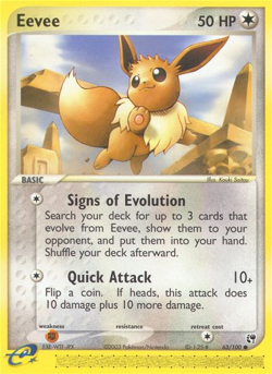 Eevee 63/100 Common Sandstorm Pokemon MP - Image 4