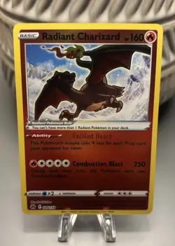 Radiant Charizard Radiant Rare Crown Zenith 020/159 NM Holo Pokemon TCG - Image 1