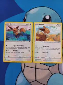 Eevee 052/072 + 125/203 - Pokemon Shining Fates + Evolving Skies, English - Image 1