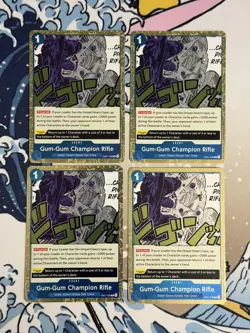 Gum Gum Champion Rifle EB01-028 R Memorial Collection One Piece Card X 4 Playset - Image 1