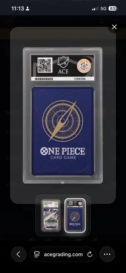 One Piece Ground Death Alternate Art OP14-096 The Azure Sea's Seven Foil ACE 10 - Image 2