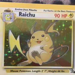 Pokemon TCG Raichu Fossil Holo Rare Card 14/62 - Image 2