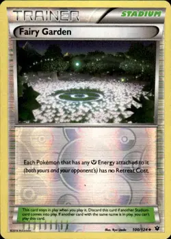 Pokemon Reverse Holo Fairy Garden XY - Fates Collide 100/124 LP - Image 1