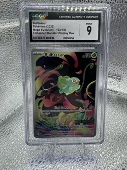 Pokemon Bulbasaur CGC 9 Illustration Rare Holo 133/132 Me01 Mega Evolution - Image 1