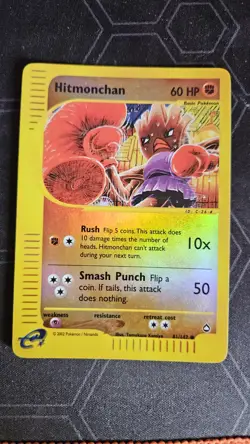 Hitmonchan 81/147 Reverse Holo Pokemon Card Aquapolis LP - Image 1