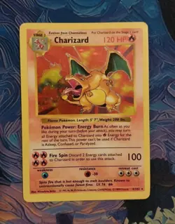 Pokemon TCG Shadowless Charizard ~ Base Set ~ LP - Image 1