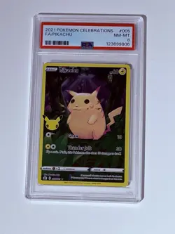 Pokemon TCG - Pikachu #005 - Celebrations - PSA 8 - NM/MINT - Image 1