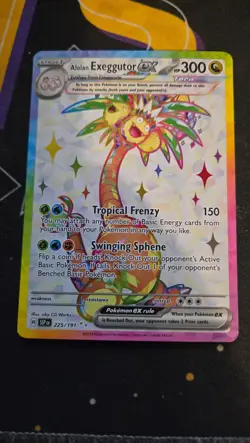Alolan Exeggutor ex 225/191 Ultra Rare Surging Sparks Pokemon NM - Image 1