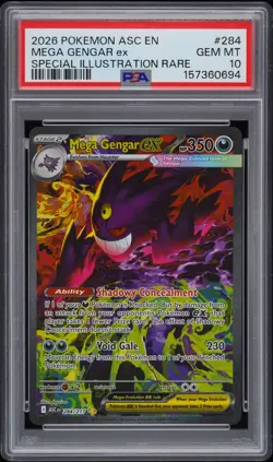 2026 POKEMON ASC EN-ASCENDED HEROES #284 MEGA GENGAR EX PSA 10 - Image 1