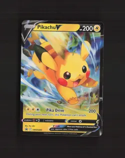 Pikachu V SWSH285 Sword & Shield Black Star Promo Holo Pokemon Card NM - Image 1