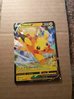 Pikachu V SWSH285 SWSH: Sword & Shield Black Star Promo Cards Holo Pokemon - Image 2