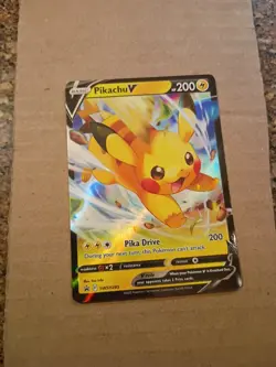 Pikachu V SWSH285 SWSH: Sword & Shield Black Star Promo Cards Holo Pokemon - Image 5