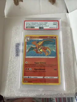 PSA 9 MINT Special Delivery Charizard SWSH075 HOLO PROMO Pokemon Card 318 - Image 1
