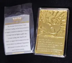 Jigglypuff 1999 Burger King 23k Gold Plated Card Pokemon TCG w Poke Ball & COA - Image 2