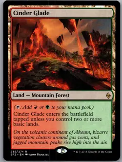 Cinder Glade R Battle for Zendikar 235 NM Normal - Image 1