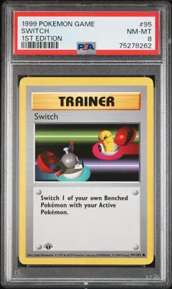 1999 POKEMON BASE SET 1ST EDITION #95 SWITCH PSA 8 - Image 1