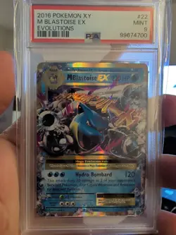 2016 Pokemon XY Evolutions M Blastoise EX Holo #22/108 PSA 9. Double 00 serial. - Image 1