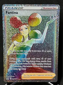 Pokemon Fantina 206/196 Secret Rainbow Rare Trainer Lost Origin NM - Image 1