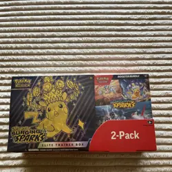 Pokemon Surging Sparks Costco 2-Pack - Elite Trainer Box (ETB) + Booster Bundle - Image 1