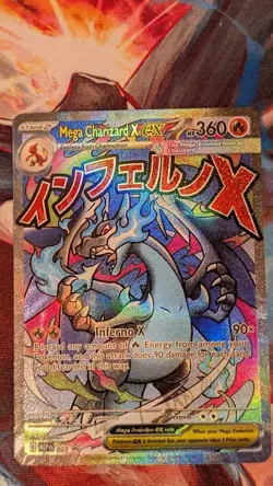 Pokemon TCG Mega Charizard X ex 023 Black Star Promo Holo Mega Evolution Promos - Image 1
