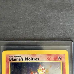 Pokemon TCG Blaine's Moltres 001/132 Gym Heroes Holo Rare Unlimited 90 HP - Image 2