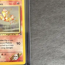 Pokemon TCG Blaine's Moltres 001/132 Gym Heroes Holo Rare Unlimited 90 HP - Image 5