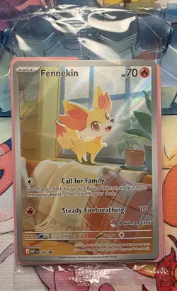 Fennekin 080 (Pokemon Center Stamp - Sealed) - Chaos Rising ETB Promo * Dinged* - Image 1