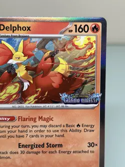 Pokemon TCG Chaos Rising Stamped Delphox 074 Promo Holo Near Mint English - Image 3