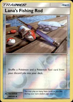Pokemon Reverse Holo Lana's Fishing Rod SM - Cosmic Eclipse 195/236 LP - Image 1