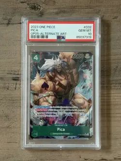 Bandai One Piece Pica OP05-032 Alt Art Foil Super Rare PSA 10 - Image 1