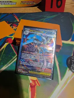 Pokemon Chaos Rising Mega Greninja ex 100/086 Full Art Ultra Rare NM - IN HAND - Image 1