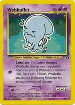 Wobbuffet 35/75 Rare Neo Discovery Pokemon Card - Image 1
