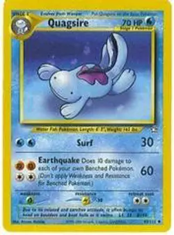 Quagsire 45/111 Uncommon Neo Genesis Pokemon Card - Image 1
