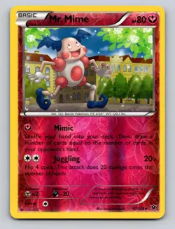 Mr. Mime 67/124 Rare Fates Collide Pokemon Reverse Holo NM - Image 1