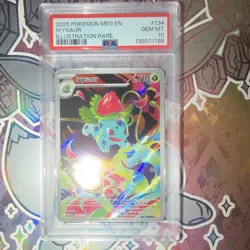 The Pokemon Company Ivysaur Illustration Rare Holo 134/132 Me01 EN PSA 10 - Image 1