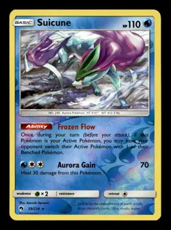 Suicune 59/214 Reverse Holofoil SM - Lost Thunder Rare Pokemon TCG - Image 1
