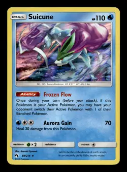 Suicune 59/214 SM - Lost Thunder Holo Rare Pokemon TCG - Image 1