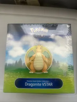 Pokemon GO Premier Deck Holder Box Dragonite VStar Collection Sealed New - Image 1