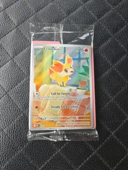 Pokemon Fennekin Chaos Rising Promo Illustration Rare 080 - Image 1