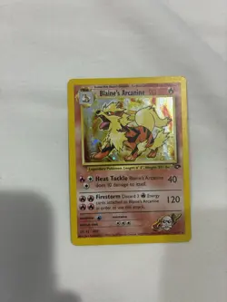 Pokemon TCG Blaine's Arcanine Gym Challenge 1 Holo Unlimited Rare Lp - Image 1