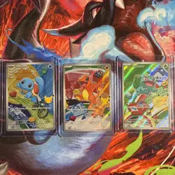 Pokemon First Partner Illustration Collection Series 1 Kanto Gen 1 Starters Set - Image 1
