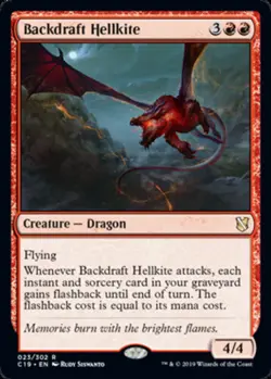 x1 Backdraft Hellkite R MTG Commander 2019 M/NM, English - Image 1