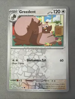 Pokemon TCG * Journey Together 132/159 Greedent Uncommon REVERSE HOLO * FRESH PK - Image 1