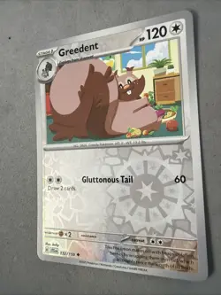 Pokemon TCG * Journey Together 132/159 Greedent Uncommon REVERSE HOLO * FRESH PK - Image 2
