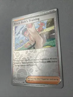 Pokemon TCG * Journey Together 143/159 Black Belt's Training Common REVERSE HOLO - Image 2